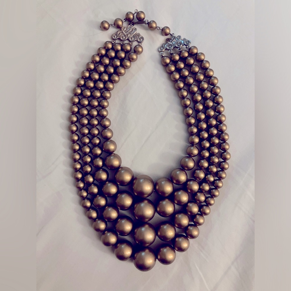 Vintage Brown Faux 4 layer Pearls
